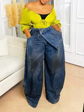 Retro Distressed Washed Jeans — view 6