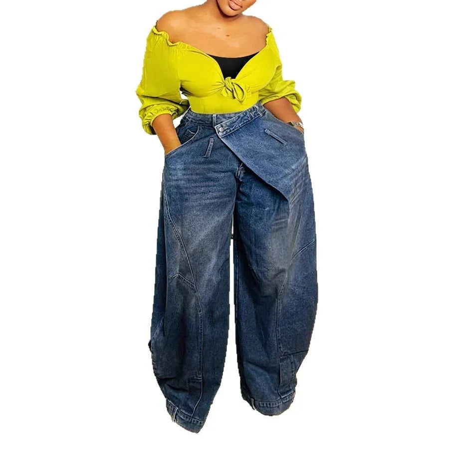 Retro Distressed Washed Jeans — view 5
