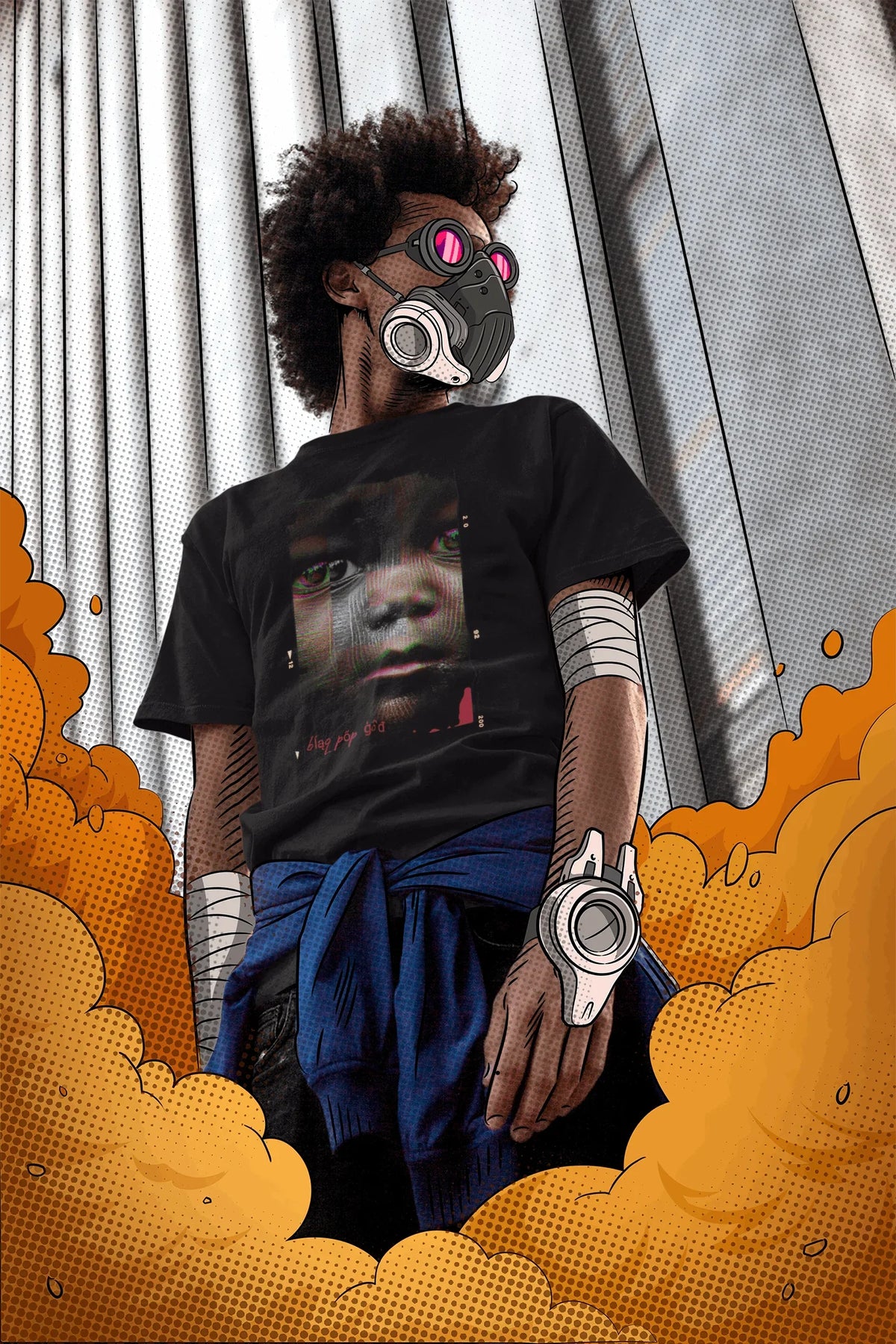 T-Shirt Digital Photo (lil village boy)