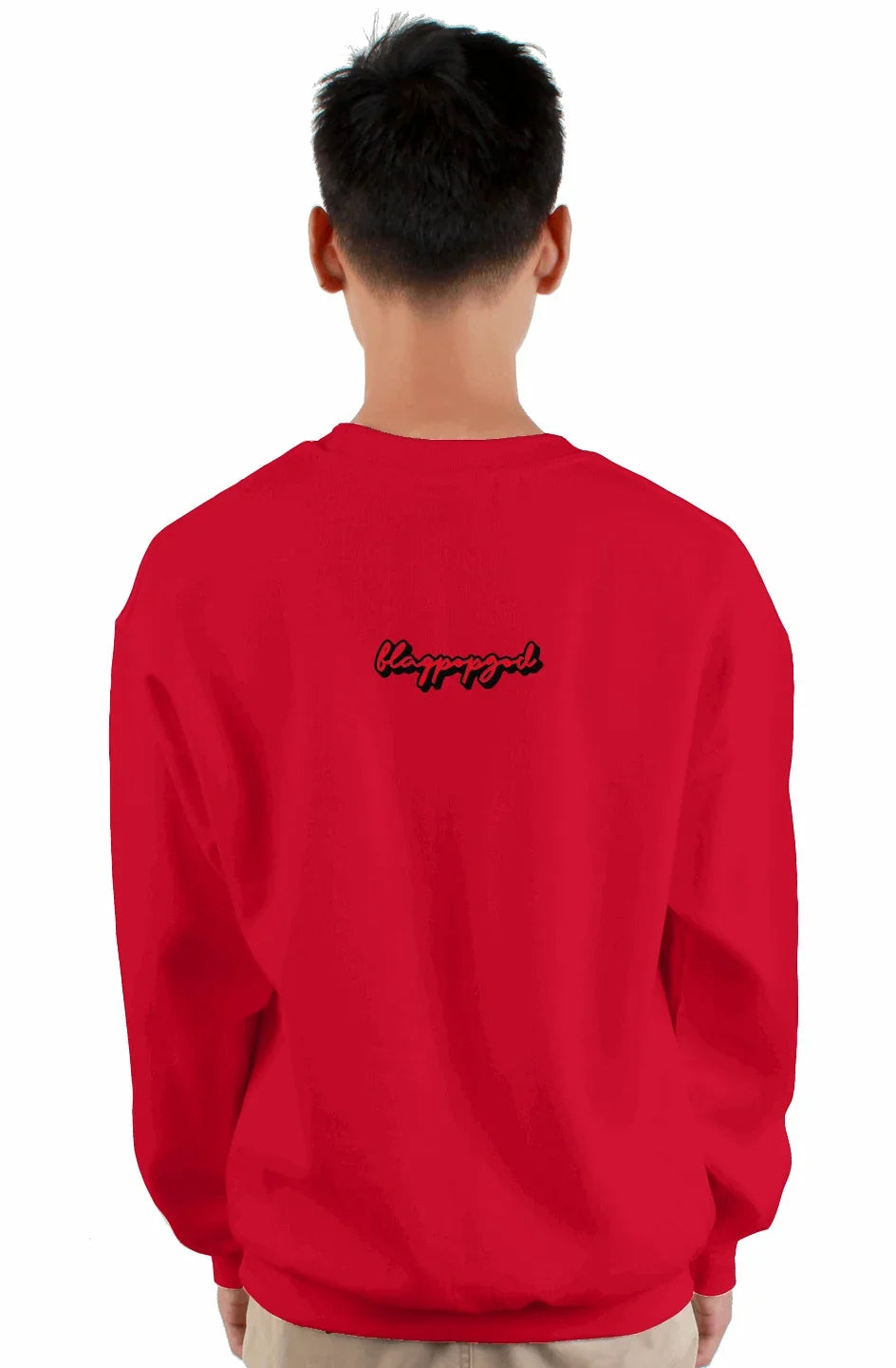Art Designed Tribal Heavy Crewneck Sweatshirt  (Red)
