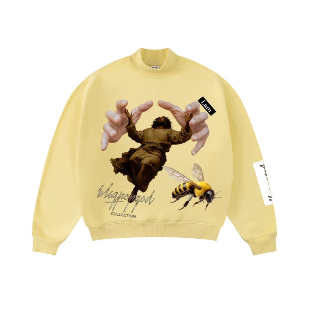 Ascension Mock-Neck Sweatshirt — Light Yellow