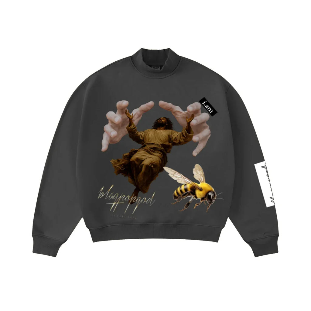 Ascension Mock-Neck Sweatshirt — Grey