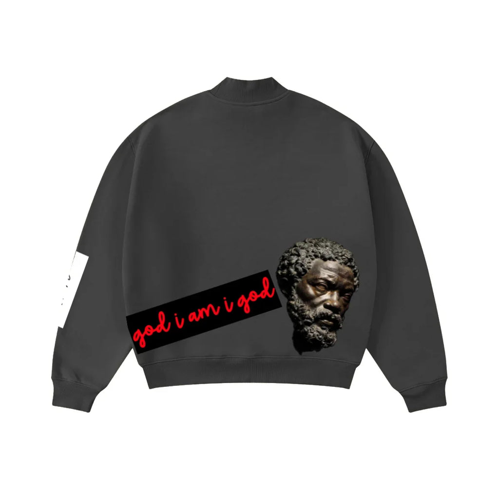 Ascension Mock-Neck Sweatshirt — Grey — view 2