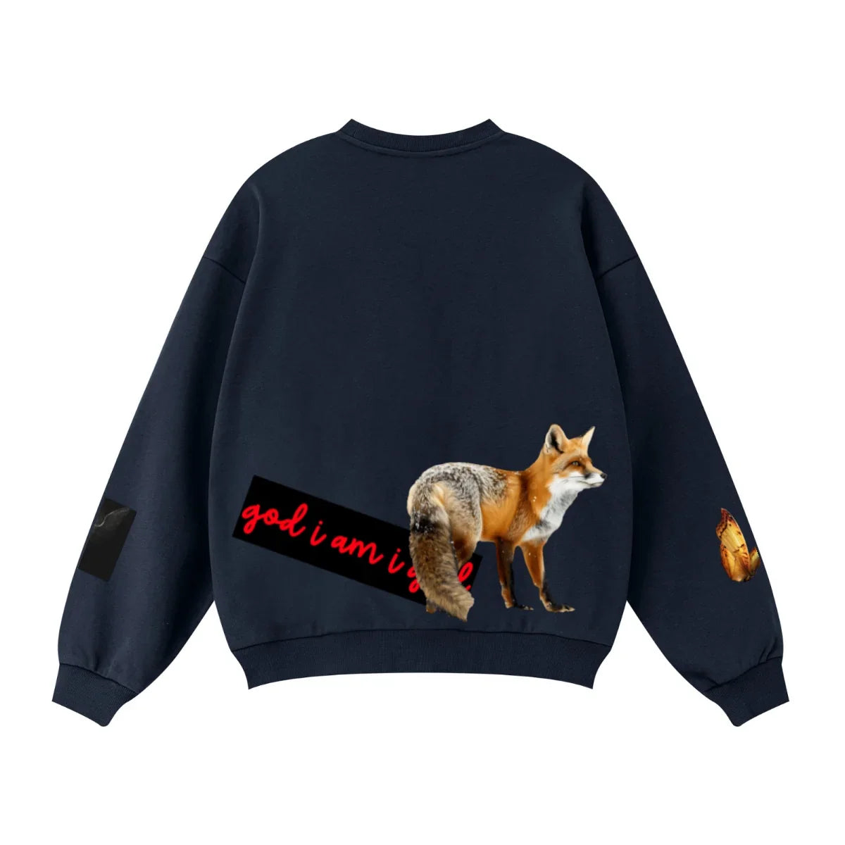 360GSM Unisex Solid-Color Loopback Crew Neck Sweatshirt Midnight Navy