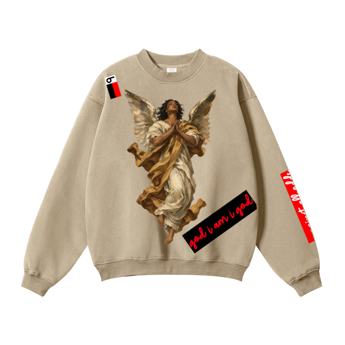 Have O-no Mercy men's Crewneck Sweatshirt — Beige