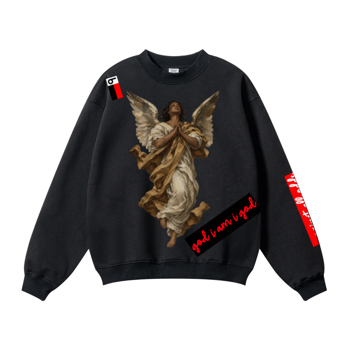 Have O-no Mercy men's Crewneck Sweatshirt — Black