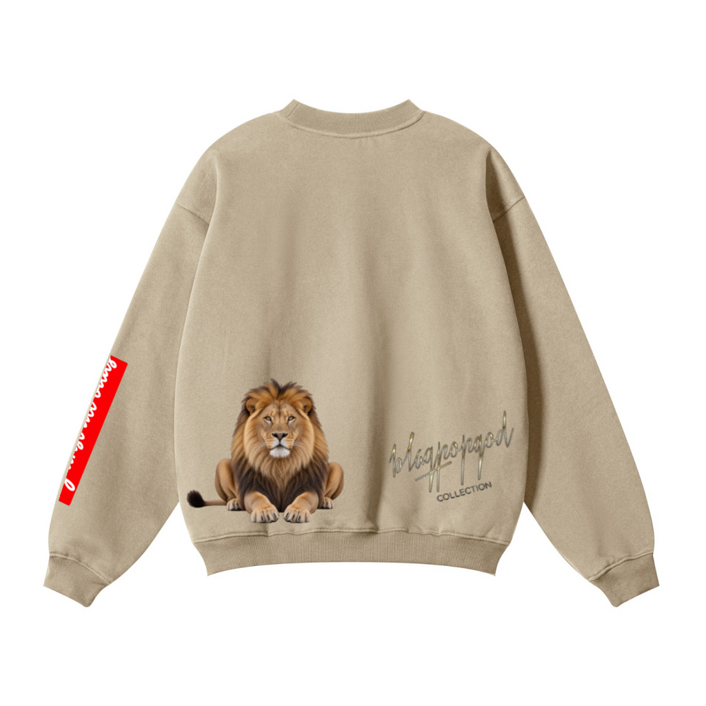 Have O-no Mercy men's Crewneck Sweatshirt — Beige — view 2