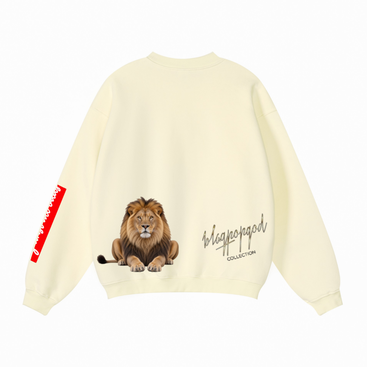 Have O-no Mercy men's Crewneck Sweatshirt — Cream — view 2