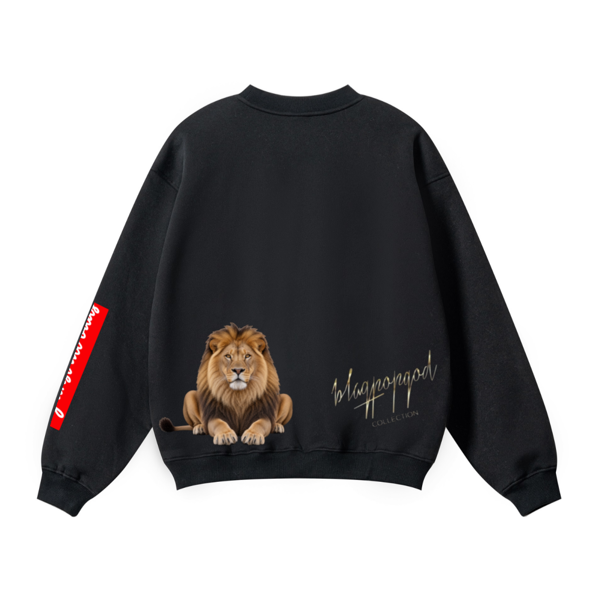 Have O-no Mercy men's Crewneck Sweatshirt — Black — view 2