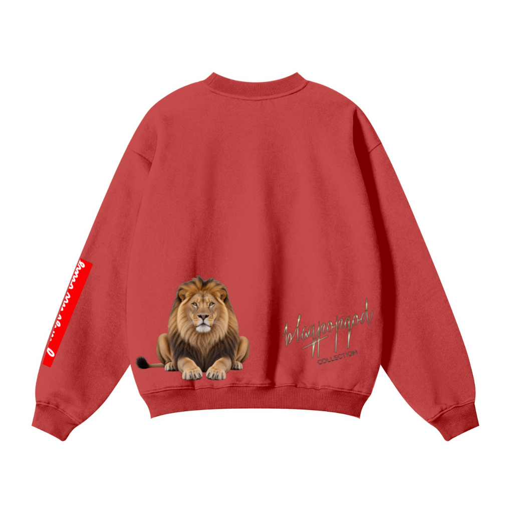 Have O-no Mercy men's Crewneck Sweatshirt — Red — view 3