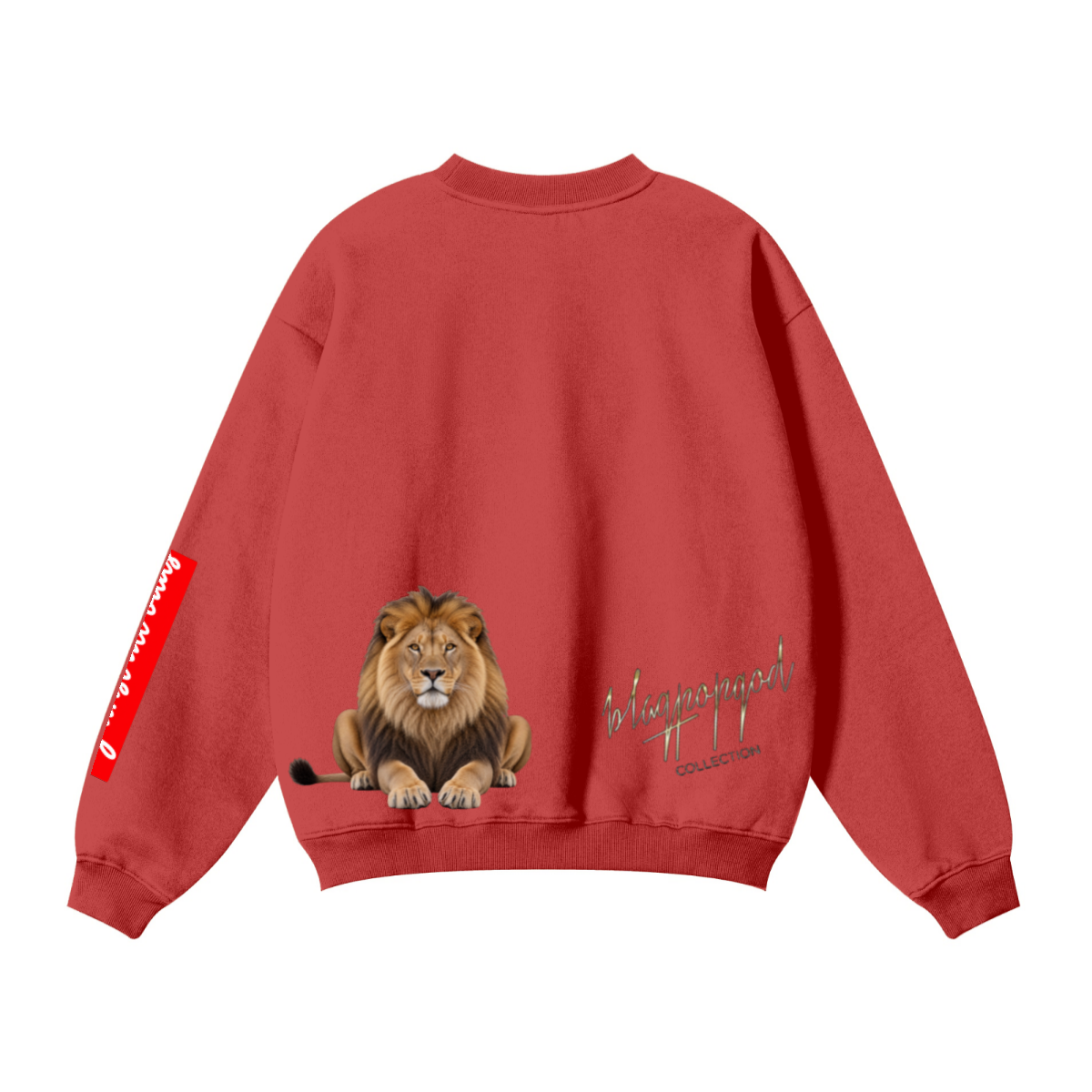 Have O-no Mercy men's Crewneck Sweatshirt — Red — view 3