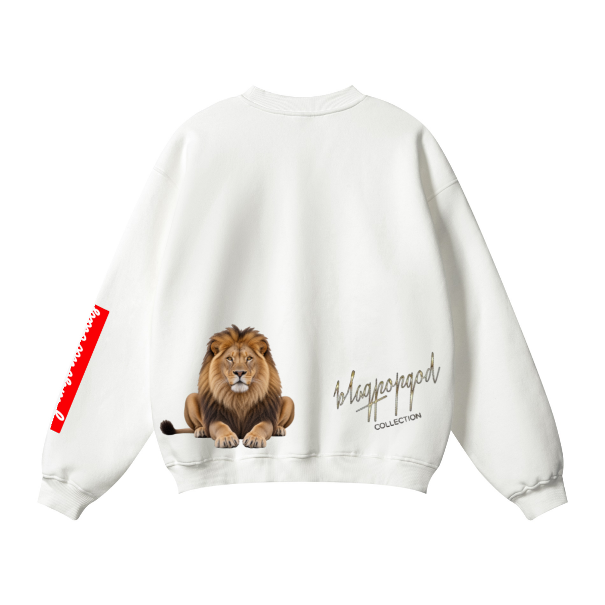 Have O-no Mercy men's Crewneck Sweatshirt — White — view 2