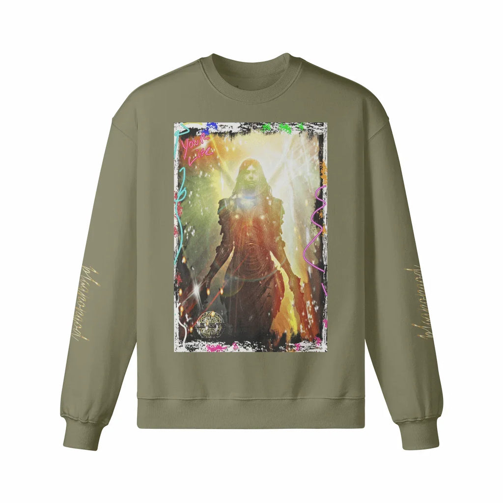 Art Designed Tribal Heavy Crewneck Sweatshirt Collection Stylish Streetwear 100% combed cotton